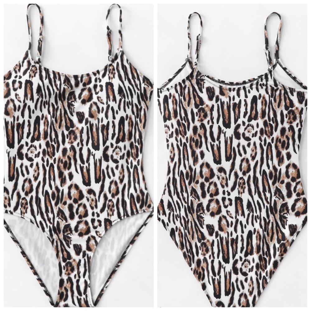 Leopard Print one piece swimsuit - Picture 3 of 8